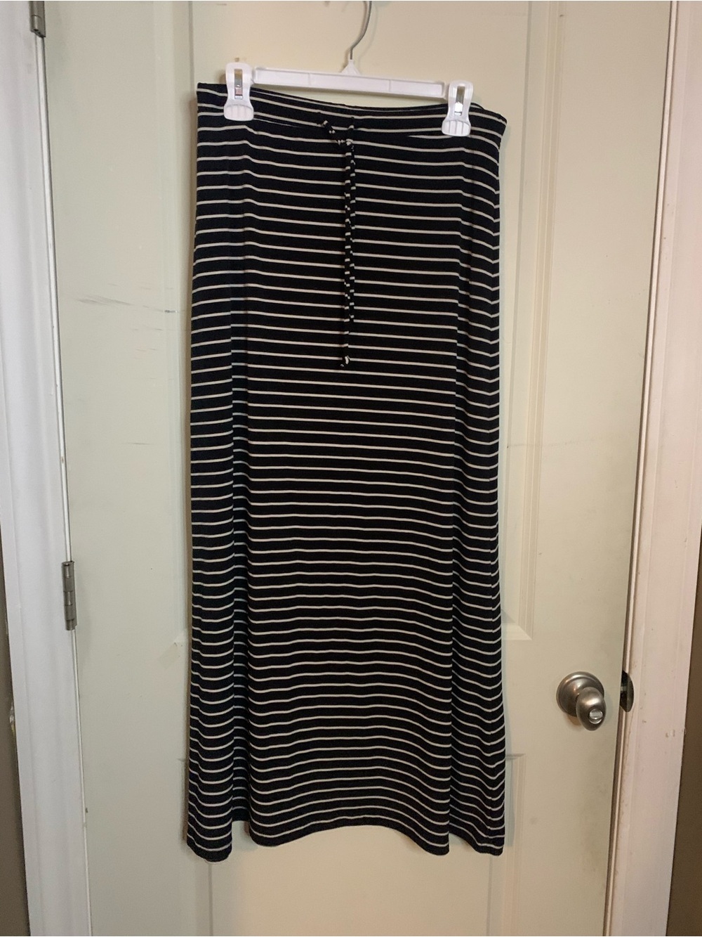 Michael Kors Striped Maxi Skirt in Black and White Sz Medium